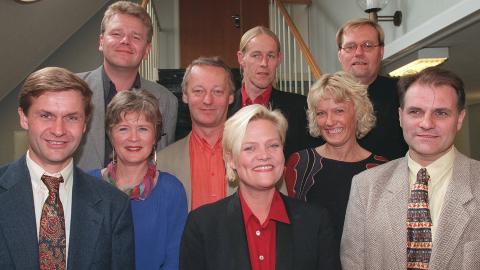 SV-KLANEN: Dette var stortingsgruppen til Sosialistisk Venstreparti i 1997. Olav Gunnar Ballo var på Stortinget for SV i tolv år. Foran f.v. Erik Solheim, Ågot Valla, Inge Myrvoll, Kristin Halvorsen, Karin Andersen, Olav Gunnar Ballo. Bak f. v. Øystein Djupedal, Hallgeir Langeland, Rolf Reikvam. FOTO: Rune Petter Ness / NTB Scanpix SV-KLANEN: Dette var stortingsgruppen til Sosialistisk Venstreparti i 1997. Olav Gunnar Ballo var på Stortinget for SV i tolv år. Foran f.v. Erik Solheim, Ågot Valla, Inge Myrvoll, Kristin Halvorsen, Karin Andersen, Olav Gunnar Ballo. Bak f. v. Øystein Djupedal, Hallgeir Langeland, Rolf Reikvam. FOTO: Rune Petter Ness / NTB Scanpix
