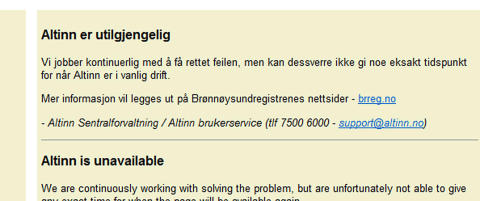 Altinn f�r mer penger over statsbudsjettet