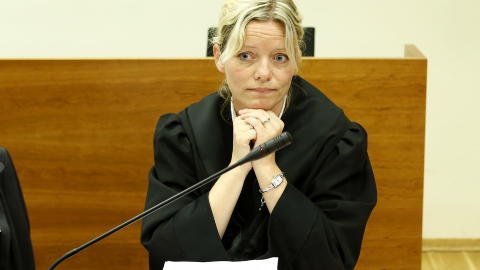 AKTOR: Politiadvokat Asbj�rg Lykkjen var aktor i rettssaken mot Nerdrum i Borgarting lagmannsrett. Hun �nsker ikke � kommentere de nye bevisene. Foto: H�kon Mosvold Larsen / NTB scanpix