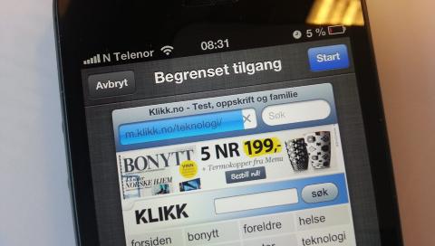 SPERRE: Endelig kan du låne bort iOS-dingsen din uten å være redd for at noen tvitrer i ditt navn eller skriver morsomheter på din Facebook-profil. SPERRE: Endelig kan du låne bort iOS-dingsen din uten å være redd for at noen tvitrer i ditt navn eller skriver morsomheter på din Facebook-profil.