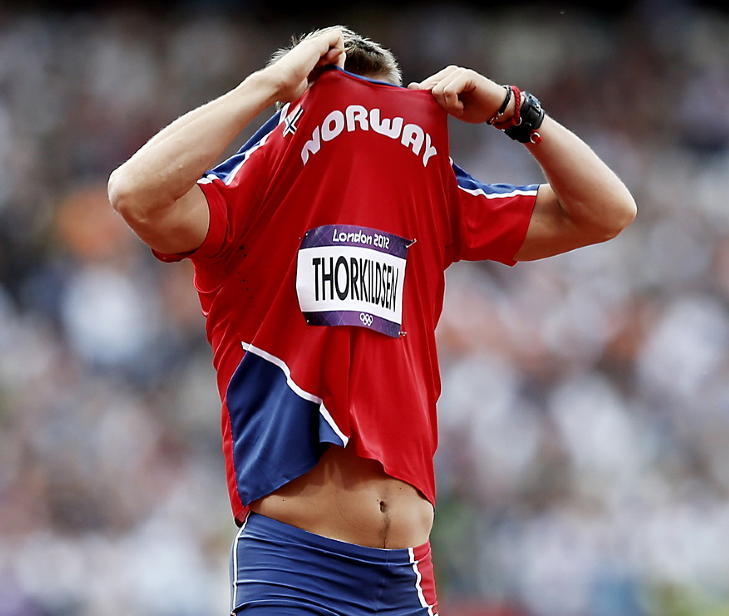 OL-SKUFFELSEN: 6. plass var ikke akkurat det Andreas Thorkildsen s� for seg i London-OL, til tross for at han sleit med skader p� forh�nd.  Foto: Bj�rn Langsem / Dagbladet.