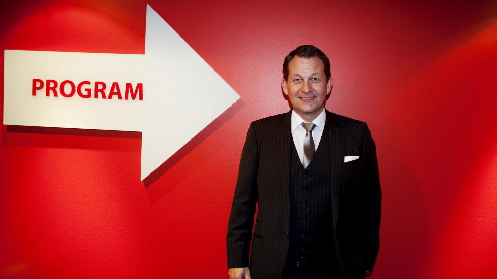 FOR POLITISK REKLAME: TVNorge, her ved administrerende direkt�r og ansvarlig redakt�r Harald Str�mme, opplyser at de vil jobbe for at Norge f�r en praksis for salg og visning av politisk reklame.
Foto: Kyrre Lien / NTB Scanpix .