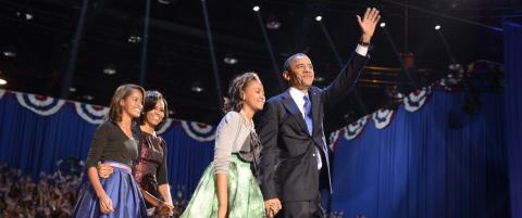 Elleville scener p� valgvaken i Chicago