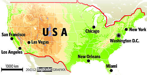 STORBYTIPS: Byene er spredd over hele USA.Grafikk: KJELL ERIK BERG