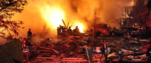 - Det ser ut som en krigssone