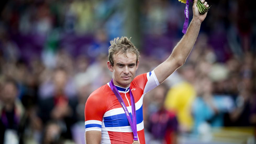 F�R LISENS: Alexander Kristoffs russiske sykkellag, Katjusja, fikk fredag medhold i ankesaken sin i Idrettens Voldgiftsrett (CAS). Dermed f�r de likevel delta p� verdenstouren, noe som gj�r bronsevinneren fra London-OL aktuell for ritt som Tour de France og Giro d'Italia. Foto: BJ�RN LANGSEM.