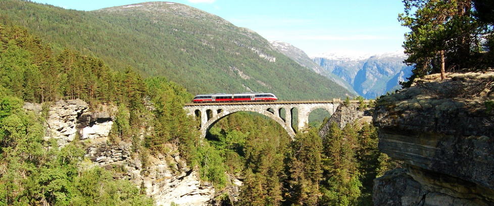 Sitter du i en av disse vognene, er du p� Europas vakreste togreise