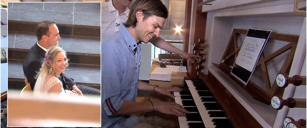 Slik endte Henrik Thodesen opp som organist i et ekte bryllup