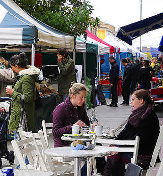 VIL VOKSE: Chatsworth Road Market er sp�dd en lysende framtid. Foto: MARIANNE WIE
