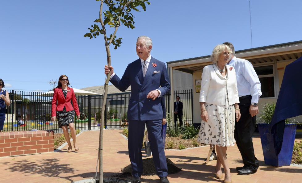SL�R ALARM: Prins Charles, her under en treplanting i Australia for to uker siden, er oppr�rt over verdens h�ndtering av milj�problemene. Foto: Tracey Nearmy / REUTERS / NTB SCANPIX