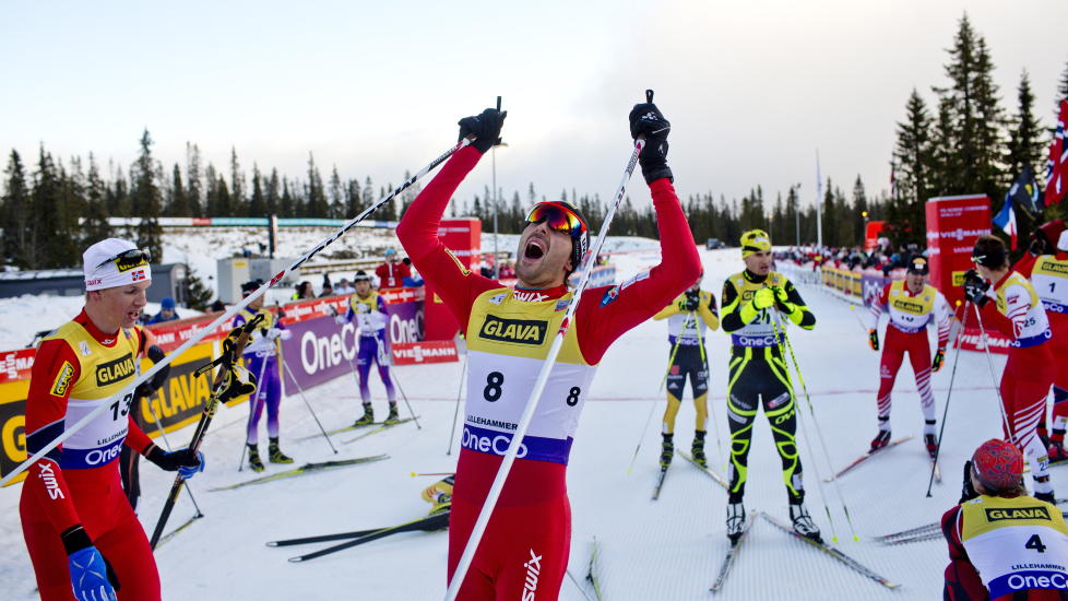ENDELIG JUBEL: Kombinertl�per Magnus Moan vant sesongens to f�rste renn i helga. Han sier til Dagbladet at han aldri har v�rt i bedre form. 
Foto: Stian Lysberg Solum / NTB scanpix