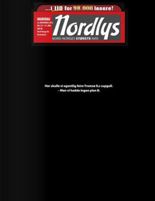 Troms� ser ikke humoren i denne forsida