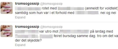 Hang ut navngitte ungdommers angivelige sexliv p� Twitter