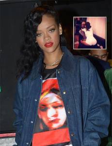 Rihanna legger ut toppløsbilder av seg selv, og av eksen i senga