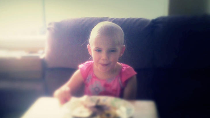 T�FFING: Lille Chloe fikk en dramatisk julaften da hun fikk diagnosen hjernesvulst. Foto: Arnold Palmer Hospital