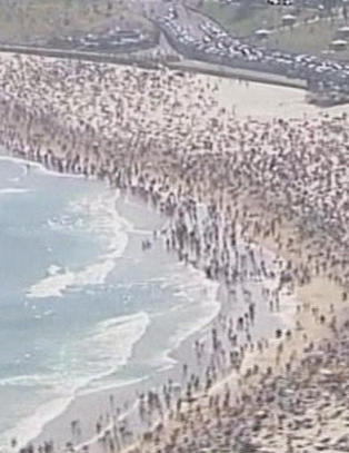 Bondi Beach stengt etter haialarm