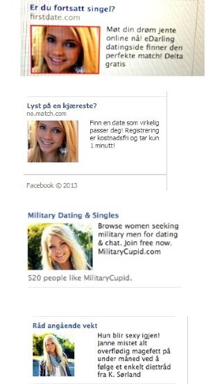- FOR LANGT: Bloggeren Voe er slett ikke forn�yd med at gamle bilder av henne stadig dukker opp i Facebook-annonser. Foto: Skjermdump / Voeblogg.no