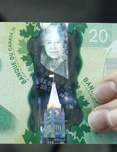 Norsk l�nneblad p� canadisk pengeseddel