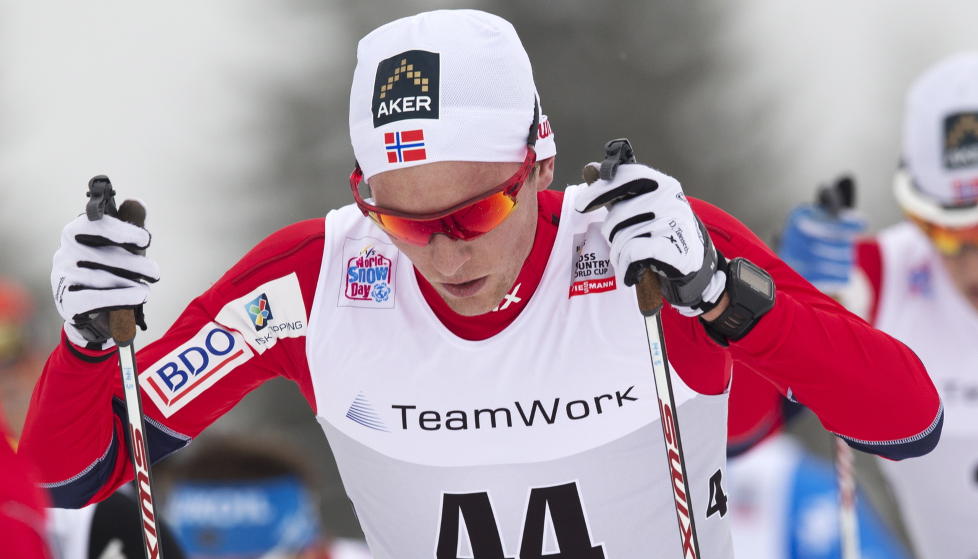 OVERRASKELSEN: Didrik T�nseth gikk seg inn til karrierebeste og fjerdeplass i verdenscupen i La Clusaz i dag.
Foto: Terje Bendiksby / NTB scanpix