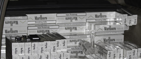 Tatt med en Volvo full av sigaretter