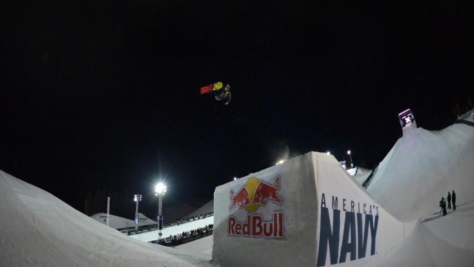 HISTORISK HORGMO: Torstein Horgmo leverte et sterkt sistel�p i finalen i Big Air-konkurransen i X-Games, og sikret seg seieren etter en perfekt switch backside triplecork 1440. Foto: ESPN