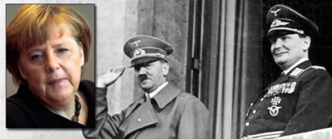 Naziteppe henger på Angela Merkels kontor