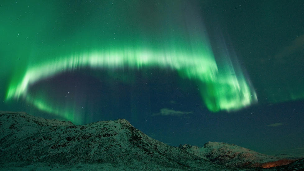  JANUARNORDLYS:  Fotografert i Kattfjordeidet p� Kval�ya 24. januar 2012. Foto: FREDRIK BROMS / BILDE FRA BOKA �NORDLYSET - EN GUIDE�