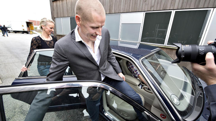 LETTET: Michael Rasmussen la kortene p� bordet i g�r. Framover skal han jobbe med salg i sykkelteamet han forlater som syklist. Foto: REUTERS/Henning Bagger/Scanpix