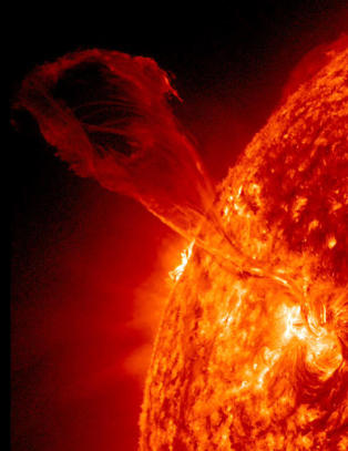 Filmet �dragehale� av gl�dende gass