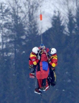 Lindsey Vonn med dramatisk fall