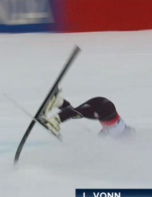 Her faller Lindsey Vonn stygt