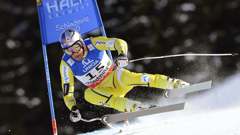 LOVER GODT: Aksel Lund Svindal var nest raskest i sden siste gjennomkj�ringen. Foto: EPA/HELMUT FOHRINGER/NTB scanpix