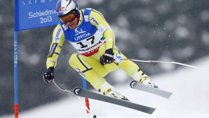 HELT R�: Aksel Lund Svindal var overlegen i utforen, og knuste sine argeste konkurrenter. Foto: REUTERS/Dominic Ebenbichler/NTB scanpix