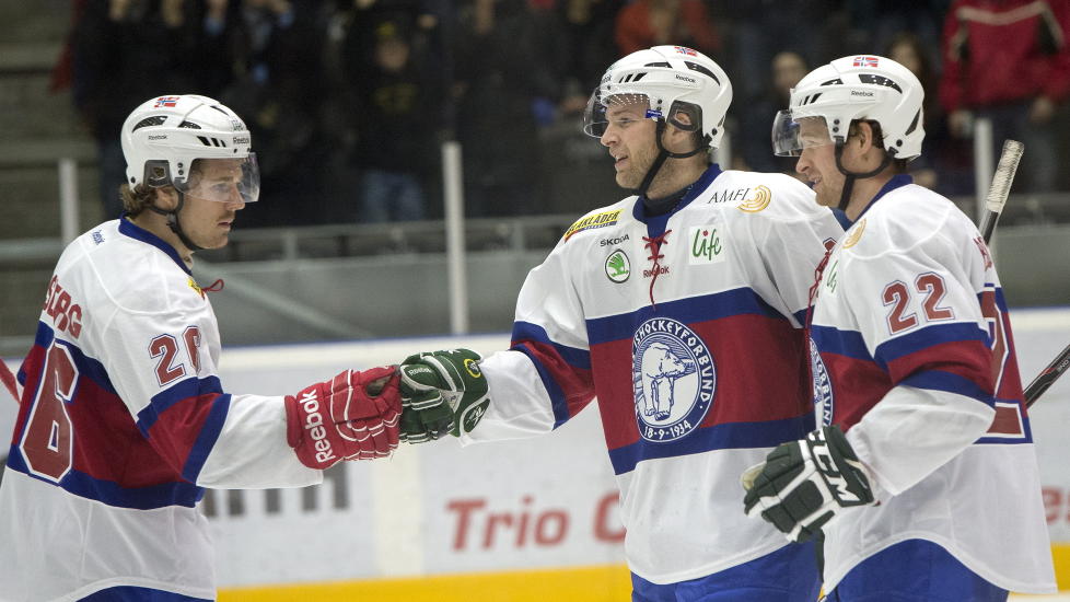 HARDT ARBEID: Norge vant kampen mot Slovakia 4-2 i Stavanger. Foto:NTB Scanpix