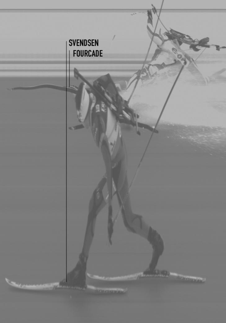 2,4 CENTIMETER: Her er det offisielle bildet (t.v) fra Det internasjonale skiskytterforbundet, som viser at Hegle Svendsen var f�rst.