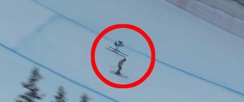 Her sneier han l�ype- mannskap i 100 km/t