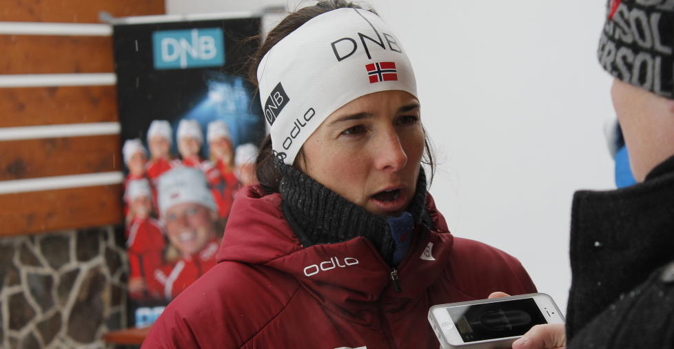 FORTSATT SKUFFA: Ann Kristin Flatland falt fra en VM-medalje s�ndag ettermiddag. Hun var fortsatt sv�rt skuffet da hun m�tte norsk presse i formiddag. Foto: P�l Marius Tingve