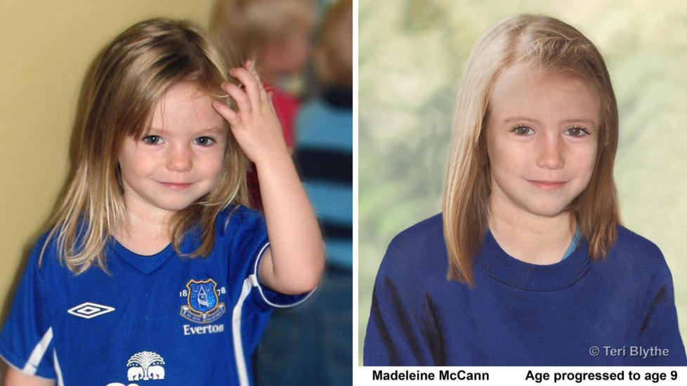 SJEKKET UT: �rlig mottar politiet flere hundre henvendelser om folk som skal ha sett Madeleine McCann i live. Jente som n� er DNA-testet p� New Zealand viste seg ikke � v�re den forsvunne Maddie. Her er bilde av Madeleine McCann som 3-�ring p� forvinningstidspunktet i 2007. Bildet til h�yre er et bilde som viser hvordan hun trolig ser ut som 9-�ring. Foto: AP / Metropolitan Police / Teri Blythe / NTB scanpix