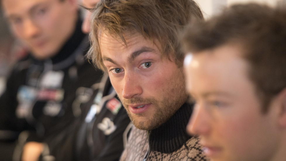INGEN KONGE: Petter Northug jr. p� fredagens pressetreff i Davos. Han tror ikke det blir noen VM-konge i Val di Fiemme. Foto: NTB Scanpix