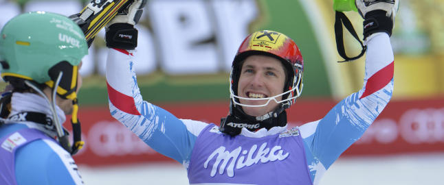 Hirscher med VM-gull p� hjemmebane