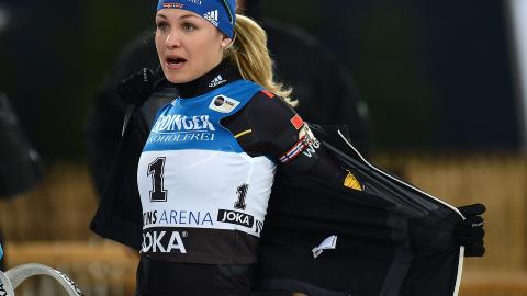 LA OPP: Magdalena Neuner la opp som skiskytter i fjor. Foto: AFP PHOTO / PATRIK STOLLARZ
