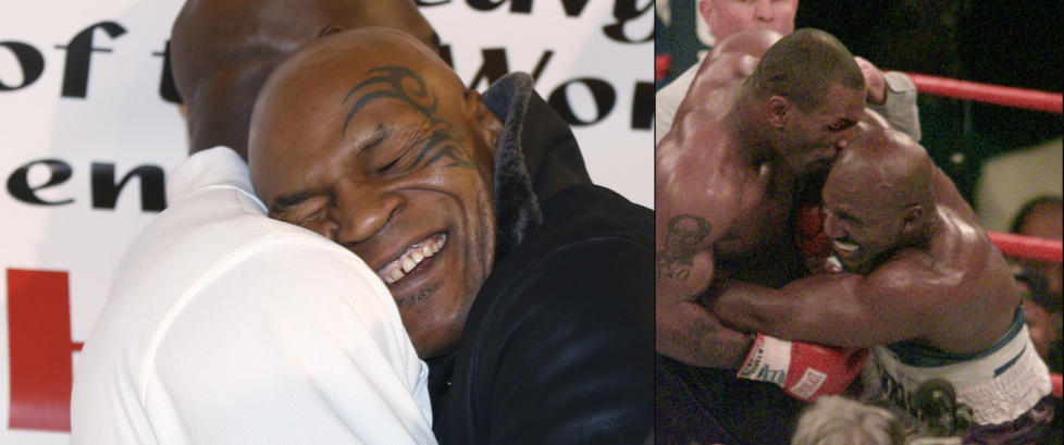 Her overrasker Tyson sin gamle erkefiende - nesten som i 1997
