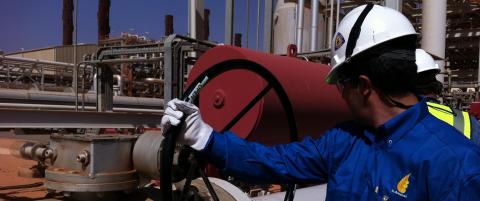 Her �pnes gassproduksjonen i In Am�nas igjen