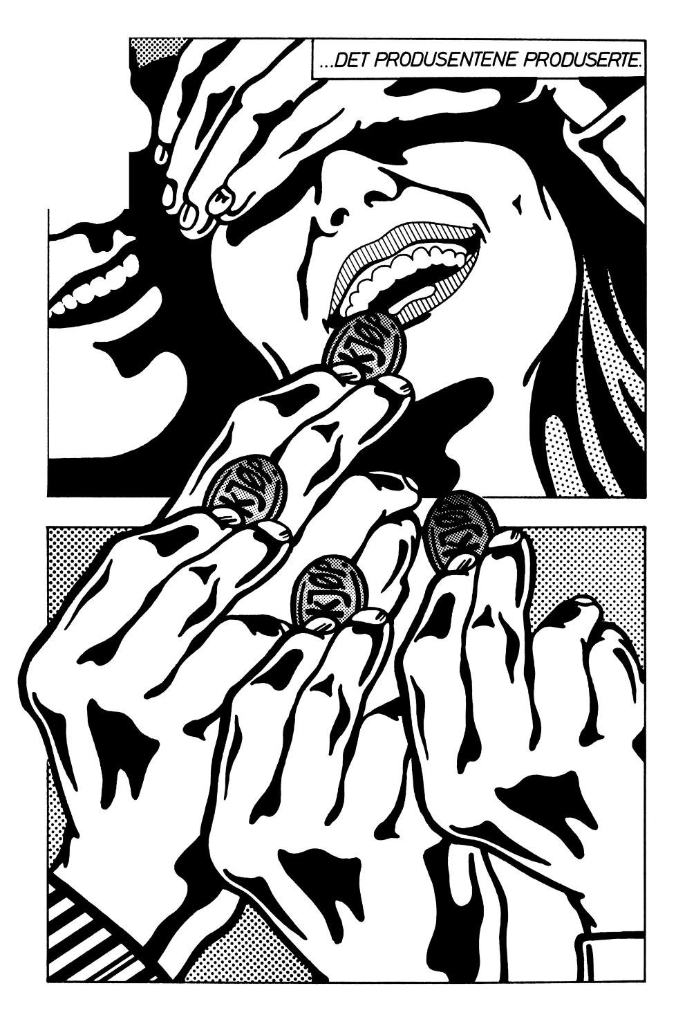 KJ�P, KJ�P, KJ�P! Konsumkritikk p� h�yt niv�. Illustrasjon: Peter Haars / Magikon