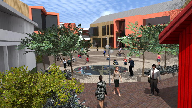 NYE PLANER: Dette er D�hlies planer for Storgata 1 og 3 p� Jessheim. Han la i g�r fram tegningene for kommunen.