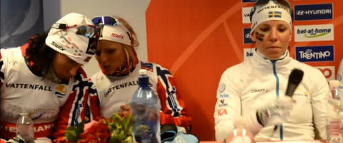 Her ser Johaug og Bj�rgen Kowalczyks utklassing svart p� hvitt