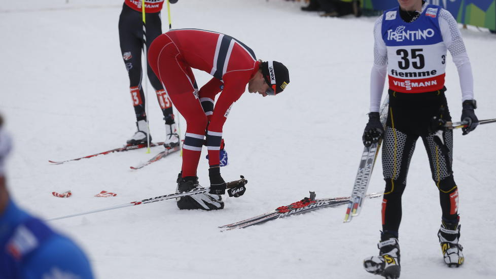 SKUFFET: Verken Magnus Moan eller de andre kombinertgutta n�dde opp i dagens konkurranse. Foto: Bj�rn Langsem/Dagbladet.