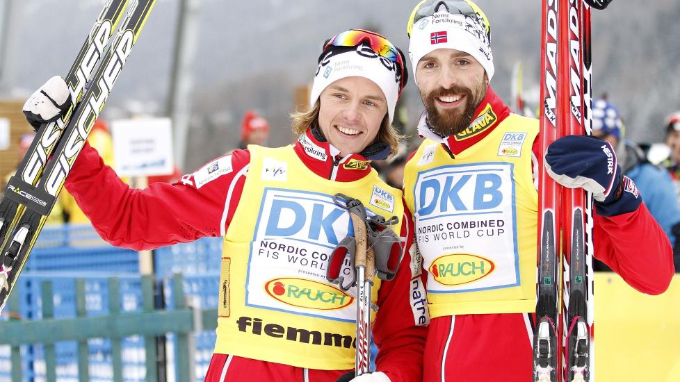 NORGES H�P: Mikko Kokslien og Magnus Moan g�r lagsprinten for Norge p� morgensdagens konkurranse i Val di Fiemme. AFP PHOTO/ NTB Scanpix
