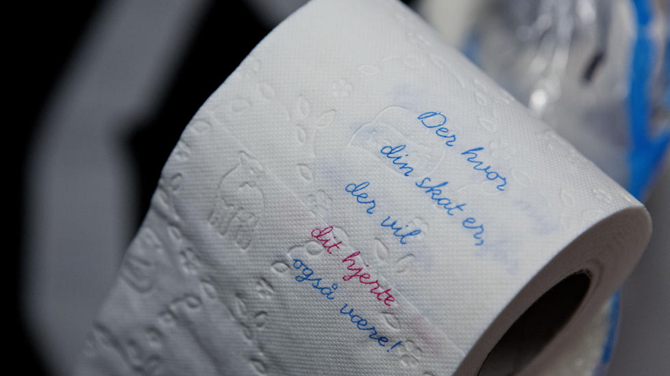 There is a norwegian toilet paper brand that uses romantic verses from