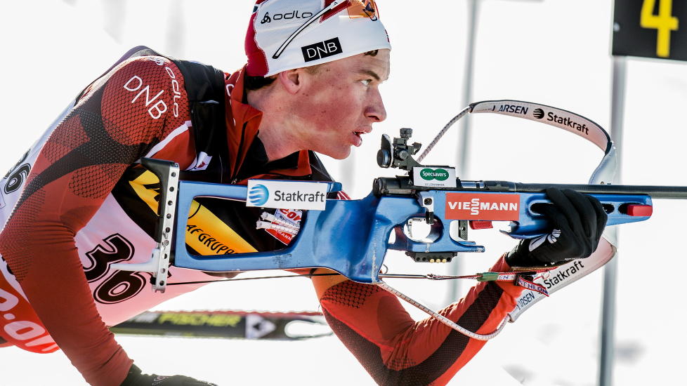 G�R IKKE: Henrik L'abee Lund, som skulle g�tt ut som nummer 12 p� l�rdagens jaktstart i Holmenkollen, starter ikke. Det gj�r heller ikke Ann Kristin Aafedt Flatland eller Synn�ve Solemdal. Foto: STIAN LYSBERG SOLUM / NTB scanpix.
